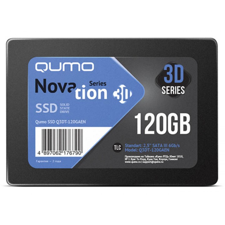 Твердотельный накопитель Qumo Novation TLC 3D SSD 120Gb Q3DT-120GAEN