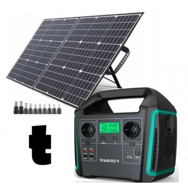Swarey Powerbank з сонячною панеллю 100W S1000 Solar Station 1000W