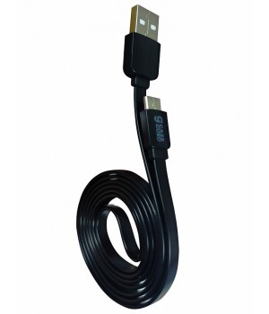 Кабель CaseGuru USB-Type C, плоский, силикон, цвет Черный