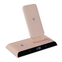Внешний аккумулятор InterStep 10000мАч PB10DQi PRO док-станция Type-C PD, розовый